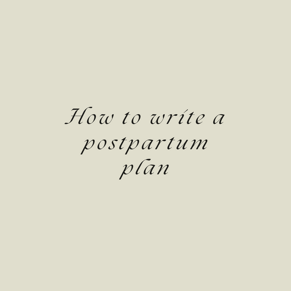 How To Write A Postpartum Care Plan Download